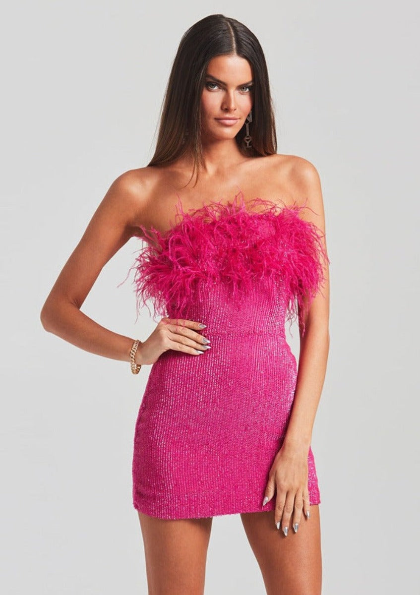 RALLY SEQUINS FEATHER DRESS