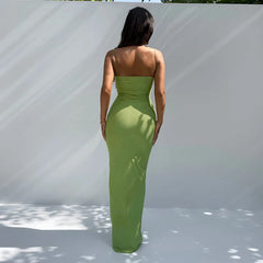 Women Fashion Party Club Evening Streetwear Bodycon Midi Dress 2024 Summer Clothes
