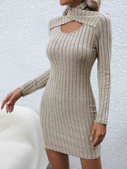 Meliza's Long Sleeve Ribbed Sweater Dress