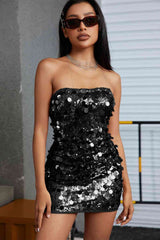 Meliza's Sequin Strapless Mini Dress